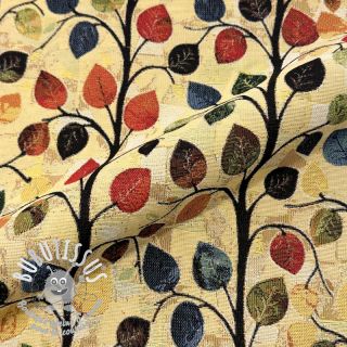 Tissu déco GOBELIN premium Leaves Funky Arty