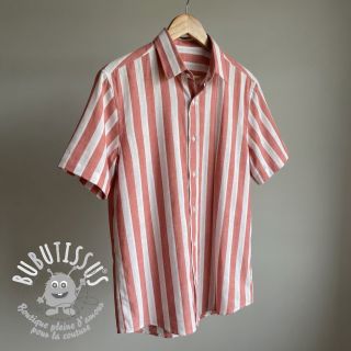 Viscose YARN DYED Stripes BIG orange