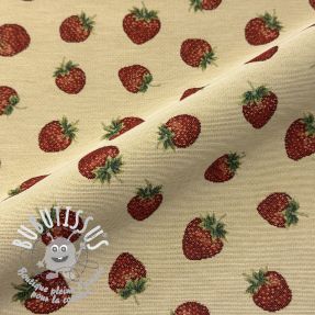 Tissu déco GOBELIN premium Strawberry Sweet Joy