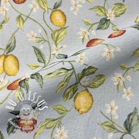 Tissu déco GOBELIN premium Citrus Orange Lemon