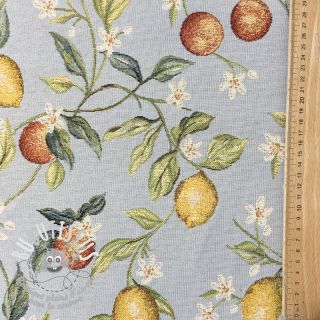 Tissu déco GOBELIN premium Citrus Orange Lemon