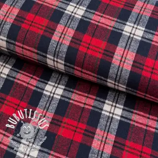 Scottish Check YARN DYED BRUSHED Atlas red