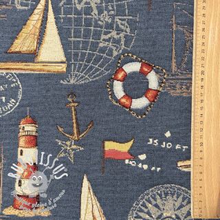 Tissu déco GOBELIN premium Coast Lighthouse Sea