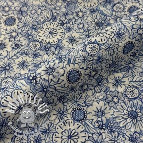 Tissu déco Linenlook Bloom Fully Mix digital print
