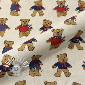 Tissu déco Linenlook Teddy Bear Cosy digital print