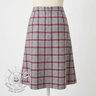 Tissu coton YARN DYED BRUSHED Check Dara grey