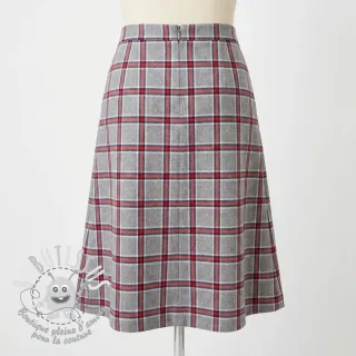 Tissu coton YARN DYED BRUSHED Check Dara grey