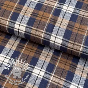 Scottish Check YARN DYED BRUSHED Atlas brown