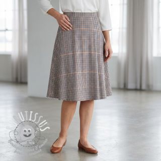 Tissu coton YARN DYED BRUSHED Check Mike ecru