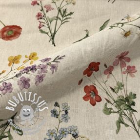 Tissu déco Linenlook Delicate Floral Field digital print