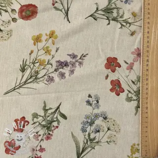 Tissu déco Linenlook Delicate Floral Field digital print
