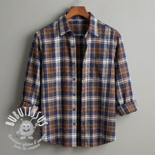 Scottish Check YARN DYED BRUSHED Atlas brown