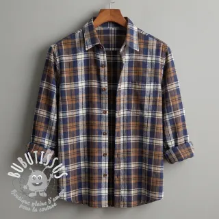 Scottish Check YARN DYED BRUSHED Atlas brown