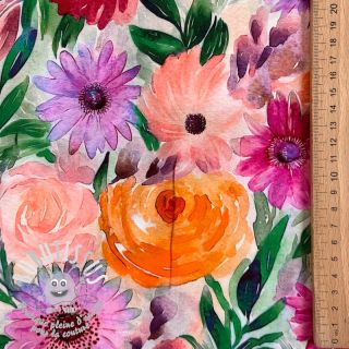 Viscose RADIANCE Flowers Lirie digital print