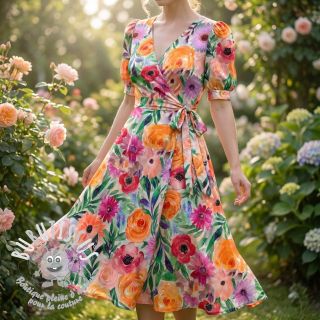 Viscose RADIANCE Flowers Lirie digital print