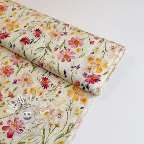 Viscose RADIANCE Flowers Rubie digital print