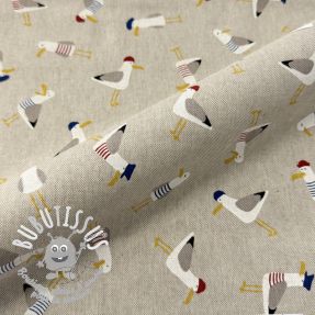 Tissu déco Linenlook premium Seagull dress up