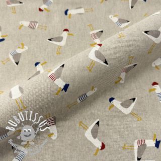 Tissu déco Linenlook premium Seagull dress up