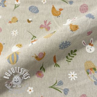 Tissu déco Linenlook premium Easter Doodle Icon