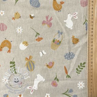 Tissu déco Linenlook premium Easter Doodle Icon
