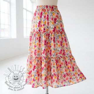 Viscose DOBBY Flowers digital print