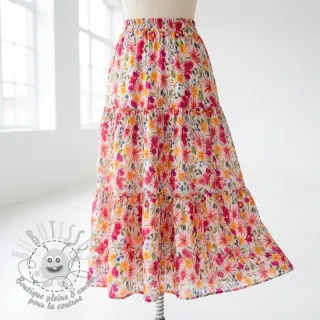 Viscose DOBBY Flowers digital print