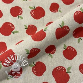 Tissu déco Linenlook premium Apple Happy Joy