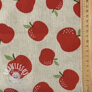 Tissu déco Linenlook premium Apple Happy Joy