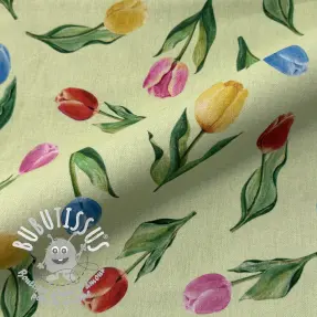 Tissu déco Tulip Flower Field digital print