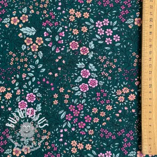 Viscose ECOVERO Flowers Galia green