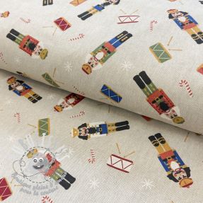 Tissu déco Linenlook premium Nutcracker Candy Drum