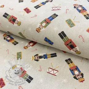 Tissu déco Linenlook premium Nutcracker Candy Drum