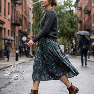 Viscose ECOVERO Flowers Galia green