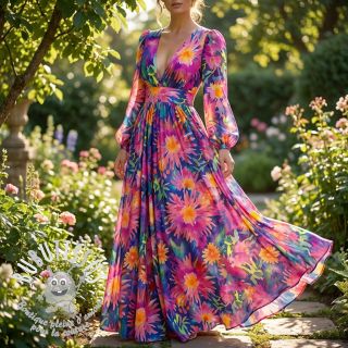 Viscose SATIN Flowers Danna digital print