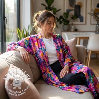 Viscose SATIN Flowers Danna digital print