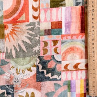 Viscose ECOVERO Abstract multi digital print