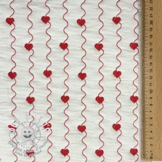 Tissu double gaze/mousseline STEPPED Heart