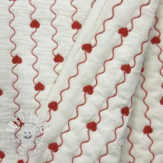 Tissu double gaze/mousseline STEPPED Heart
