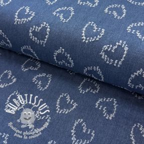 JEANS DENIM JACQUARD Hearts