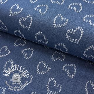 JEANS DENIM JACQUARD Hearts