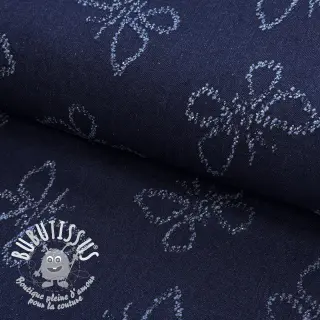 JEANS DENIM JACQUARD Butterflies