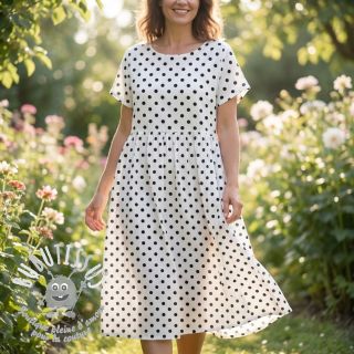 Viscose RADIANCE Polka dot white