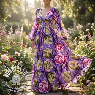 Viscose ECOVERO Flowers design A digital print