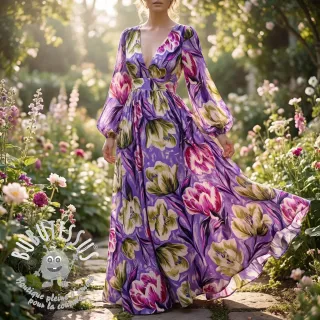 Viscose ECOVERO Flowers design A digital print