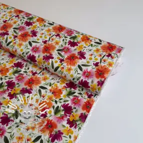 Viscose STRETCH Flowers Sonja digital print