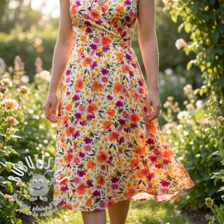 Viscose STRETCH Flowers Sonja digital print