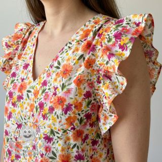 Viscose STRETCH Flowers Sonja digital print