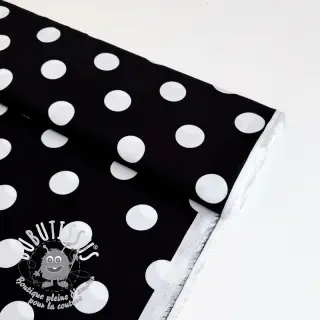 Viscose RADIANCE Polka BIG dot black