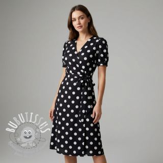 Viscose RADIANCE Polka BIG dot black