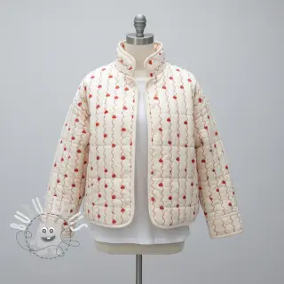 Tissu double gaze/mousseline STEPPED Heart